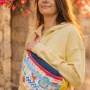 Kolorowa duża nerka XL SanRemo No1 - pojemna nerka damska na biodra i crossbody