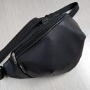 Nerka margaretki - czarna saszetka handmade z ekoskóry