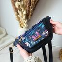 Nerka Damska Pola Granatowa Z Motylkiem