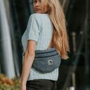 Nerka XL z grubej plecionki melanż z recyklingu "granat"