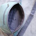 welurowa nerka XXL szałwia z szarym