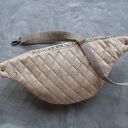 beżowa patchworkowa damska nerka XXL