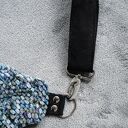 Welurowa damska nerka - mini plecak na ukos - ręcznie robiona