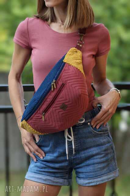 kolorowa welurowa nerka XXL