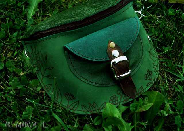 Skórzana nerka LEŚNE LICHO jesienne liście