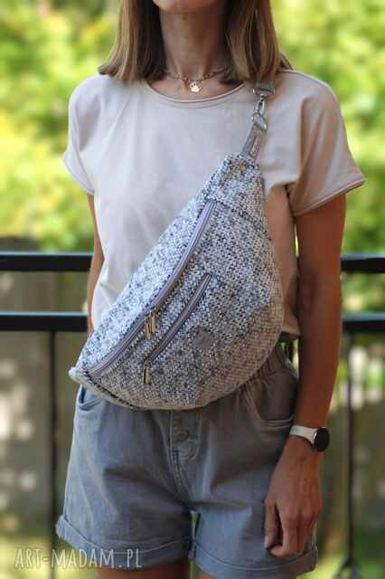 szara melanżowa nerka XXL