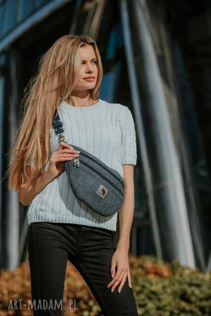 Nerka XL z grubej plecionki melanż z recyklingu "granat"