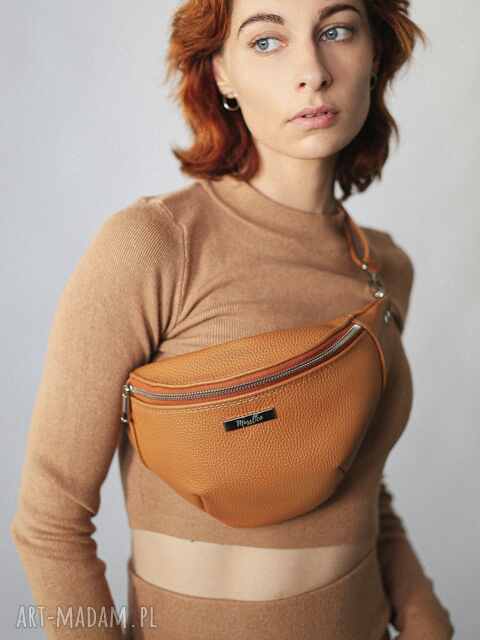 Nerka XL skóra naturalna w kolorze koniaku