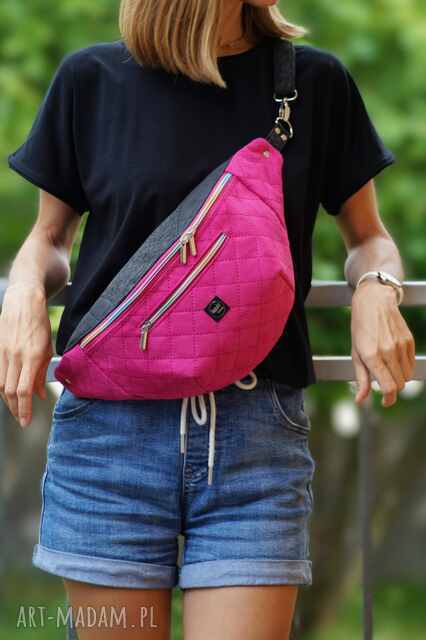 różowo-czarna nerka XXL