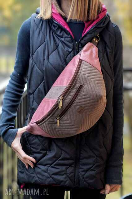 brązowo-różowa nerka XXL