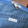 Happy Art: upcyklingowa jeansowa nerka L - recyklingowa saszetka klasyczna