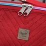 nerki: czerwona welurowa XXL elegancka mini plecak