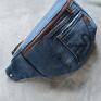 unisex upcyklingowa jeansowa nerka XXL mini plecak