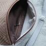 minimalistyczna brązowo popielata nerka XXL mini plecak