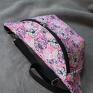 mini plecak nerki różowe kwiatowa XXL wakacyjne torebki