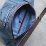 upcyklingowa jeansowa nerka XXL - mini plecak na wiosnę na prezent