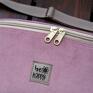 różowa welurowa XXL - be happy - nerka maxi na prezent mini plecak