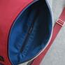 trójkolorowa welurowa nerka XXL - kobiece dodatki mini plecak
