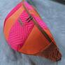 pomarańczowo różowa nerka XXL - jedna sztuka energetyczne kolory na prezent