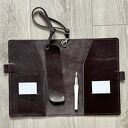 unikatowe notesy brązowa okładka skórzana na zeszyt formatu