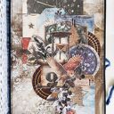 Magiczny Junk Journal A5 - Ręcznie robiony notes fantasy z kotem i księżycem