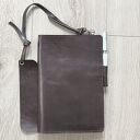 notesy hand made okładka skórzana na zeszyt formatu a5 brązowa lico z połyskiem