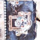 Ręcznie robiony notes Junk Journal - album A5 postarzany kawą