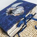 Magiczny Junk Journal A5 - Ręcznie robiony notes fantasy z kotem