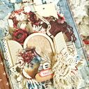 Boho Junk Journal A5 - Ręcznie robiony notes vintage z koronką