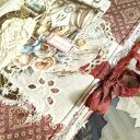 Boho Junk Journal A5 - Ręcznie robiony notes vintage z koronką