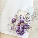 Lawendowy junk journal A5 - ręcznie robiony notes z kieszonkami