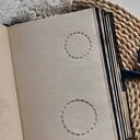 Magiczny Junk Journal A5 - Ręcznie robiony notes fantasy z kotem i księżycem