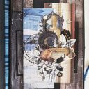 Magiczny Junk Journal A5 - Ręcznie robiony notes fantasy z kotem i księżycem