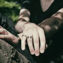 Satyna - srebrna obrączka - różne rozmiary (1800 -03) III