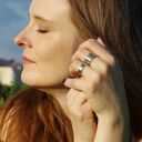 Satyna - srebrna obrączka - rozm. S (1900 -37) outlet