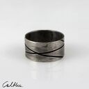 Skosy - metalowa obrączka (rozm. 18) (1910 04) unikat