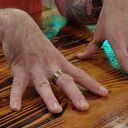 Piasek - mosiężna obrączka rozmiar 23 (2410 -03) ooak