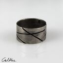 Skosy - metalowa obrączka (rozm. 18) (1910 -04) unikat