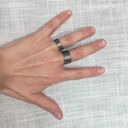 Rybia łuska -rozm. L - srebrna obrączka (1900 -43) outlet