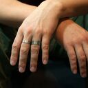 Płótno - srebrna obrączka - różne rozmiary (1900 -34) III