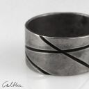 Skosy - metalowa obrączka (rozm. 18) (1910 -04) ooak