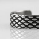 Rybia łuska -rozm. L - srebrna obrączka (1900 -43) outlet