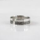 Niebo i ziemia - srebrna obrączka S - ostatnia sztuka (2101 -02) ooak