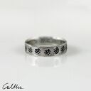 Ślady - srebrna obrączka rozm. 16 (1707 02) unikat