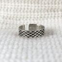 Rybia łuska -rozm. L - srebrna obrączka (1900 -43) outlet