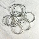 Nierówna - cienka srebrna obrączka - różne rozmiary (2403 -09) III