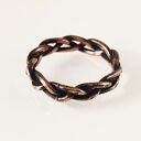 Zapleciona - miedziana obrączka rozm. 15 (2209 -02) ooak