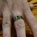 Piasek - mosiężna obrączka rozmiar 23 (2410 -03) unikat