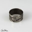 Skosy - metalowa obrączka (rozm. 18) (1910 -04) ooak