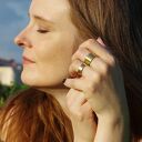 Satyna - mosiężna obrączka - rozm. M (1900 -36) outlet